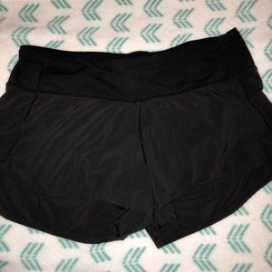Black Lululemon Speed Up Shorts